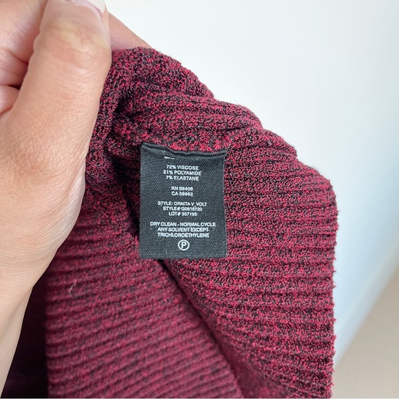 THEORY Ornita Knit Midi Skirt - Size XS/P - Burgandy Color - Pencil Skirt - Picture 5 of 6